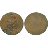 BRITISH 18th CENTURY TOKENS, George Hollington Barker, Uniface Trial of the Unfinished Obverse Die