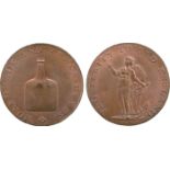 BRITISH 18th CENTURY TOKENS, Richard Dinmore & Son, Copper Halfpenny, obv bottle, MORE TRADE AND