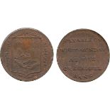 BRITISH 18th CENTURY TOKENS, Samuel Barker, Greenhill Bank, Copper Farthing, obv shield of arms of