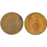 BRITISH 18th CENTURY TOKENS, George Hollington Barker, Uniface Trial of the Unfinished Reverse Die