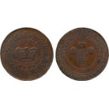 BRITISH 18th CENTURY TOKENS, William Forster, Copper Halfpenny, 1795, obv crown, GOD SAVE THE KING
