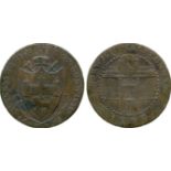 BRITISH 18th CENTURY TOKENS, Dunham & Yallop, Copper Halfpenny, 1792, obv shield of arms of the city