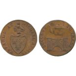 BRITISH 18th CENTURY TOKENS, Michael Apsey, Copper Halfpenny, obv shield of arms of Bury St Edmunds,