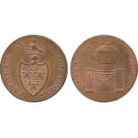 BRITISH 18th CENTURY TOKENS, Michael Apsey, Copper Halfpenny, obv shield of arms of Bury St Edmunds,