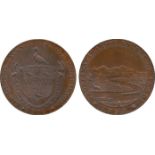 BRITISH 18th CENTURY TOKENS, Sir George Jackson, Copper Halfpenny, 1795, obv shield of arms, crest