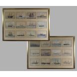 SHIP PORTRAITS.
A collection of 24 named ship portraits by W. Cluett (20) & W.J. Sutton (4). Each