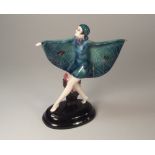 GOLDSCHEIDER.
An Austrian Goldscheider figure, the Butterfly Girl after Lorenzl. Height 20cm.