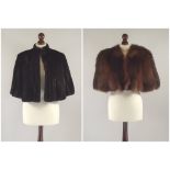 FUR CAPE ETC.
A red fox fur cape & a 'Minkaleen' cape. CONDITION REPORTS: The fox fur cape is in