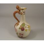 ROYAL WORCESTER EWER.
A Victorian Royal Worcester ewer, shape 260. Green back stamp & 'Patent