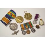 WWI RAF MEDALS ETC.
A pair of WWI medals with oak leaf & miniatures awarded to Lieut. B. E. I.