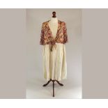 SILK DRESS ETC.
A 1920's silk dress & a silk crepe blouse. CONDITION REPORTS: The silk crepe