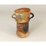 JANET LEACH.
A Janet Leach Bizen style wood-fired vase, Impressed personal & Leach Pottery marks.