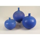 DELAN COOKSON.
Three globular vases by Delan Cookson. All marked. Height of largest 14cm.  CONDITION