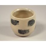 WILLIAM MARSHALL.
A William Marshall small pot, possibly a sake cup. Impressed personal mark. Height