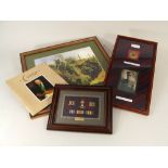 FRAMED WWI ITEMS.