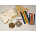 WWI MEDALS.
Victory & British War medals for 3882 Pte. H. Roberts, West Yorkshire Regiment. Original