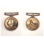 EGYPT NAVAL MEDAL.
Egypt Medal with dated reverse. Engraved: 'W. H RUTTER. STK'R. HMS