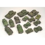 DINKY TOYS.
Military models: Six Armoured Cars (670), four Armoured Personnel Carriers (676),