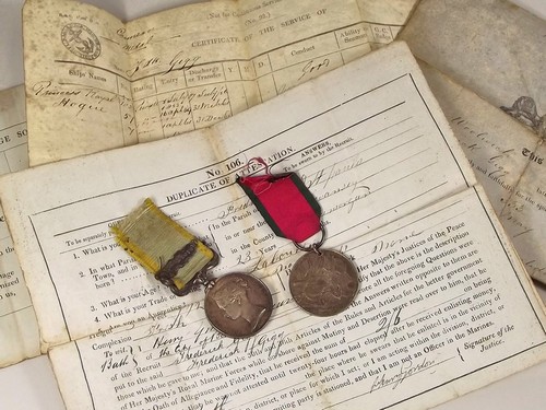 CRIMEA MEDALS & RELATED ITEMS.
Medals & other items relating to Frederick Gigg & his two sons - Bild 4 aus 5