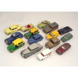 DINKY TOYS.
Various cars. 
(Detailed & individual condition reports not available for this lot.)