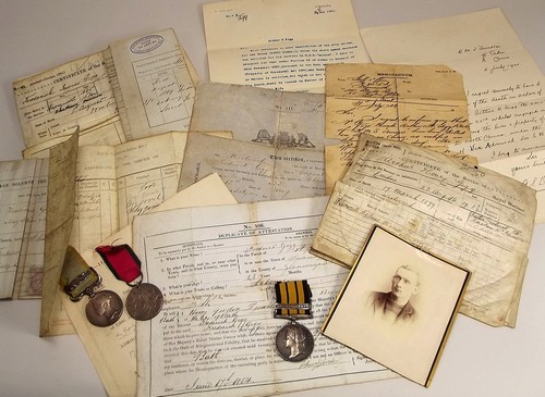 CRIMEA MEDALS & RELATED ITEMS.
Medals & other items relating to Frederick Gigg & his two sons