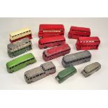 DINKY TOYS.
Various buses & coaches. 
(Detailed & individual condition reports not available for