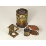 POCKET MAGNIFIERS ETC.
A brass yarn magnifier (for counting threads) & two other lenses. CONDITION