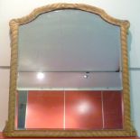 Overmantel mirror with bevel edge, gilt surround, 55x79cm