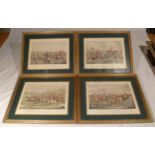 After Henry Alken, four hunting engravings titled Hunting Qualifications, gilt framed and glazed,