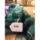 LIBERTY OF LONDON NECK SCARF GREEN WITH