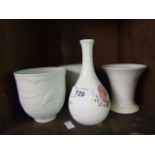 2 LLADRO VASES AND WEDGWOOD VASES