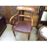 A REGENCY STYLE OPEN SIDE CHAIR