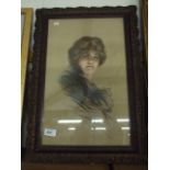 FRAMED AND GLAZED - PORTRAIT OF YOUNG LADY - PHILIP BOILEAU 1904/05