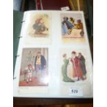 A GREEN ALBUM OF SAUCY - MOSTLY SEA-SIDE, USED POSTCARDS (ABOUT 160) AND SOME ? REPRODUCTION CARDS