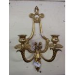 2 BRASS WALL CANDLE HOLDERS