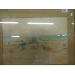 FRAMED AND GLAZED WATERCOLOUR OF OLD HUNSTANTON - MURIEL ROE 1905