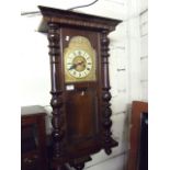 MAHOGANY CASED WALL CLOCK