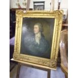 OIL ON CANVAS PORTRAIT OF A GENTLEMAN BELIEVED TO BE THAT OF SHERIDAN 25" X 30" IN GILT FRAME  IN