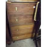 4 DRAWER OAK CHEST OF DRAWERS