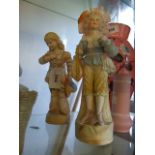 TWO BISQUE FIGURINES