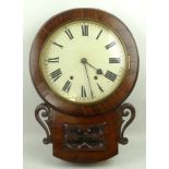 A Victorian mahogany cased drop dial wal