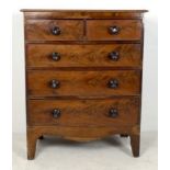 A Regency mahogany chest of two short ov