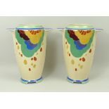 A pair of Art Deco Royal Doulton pottery