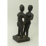 An Indian erotic bronze of an amorous co