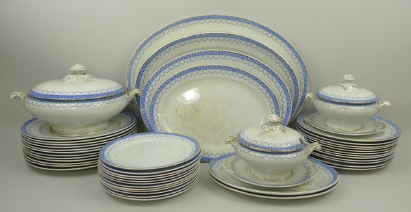 A pottery part dinner service, late 19th - Image 2 of 2