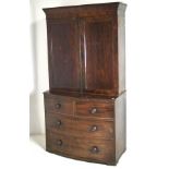 A 19th century mahogany bookcase on ches