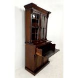 An early Victorian mahogany secretaire b