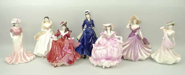 A quantity of Coalport Ladies of Fashion