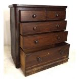 A Victorian chest of two over three draw