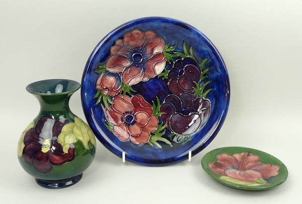 A Moorcroft pottery dish decorated in th